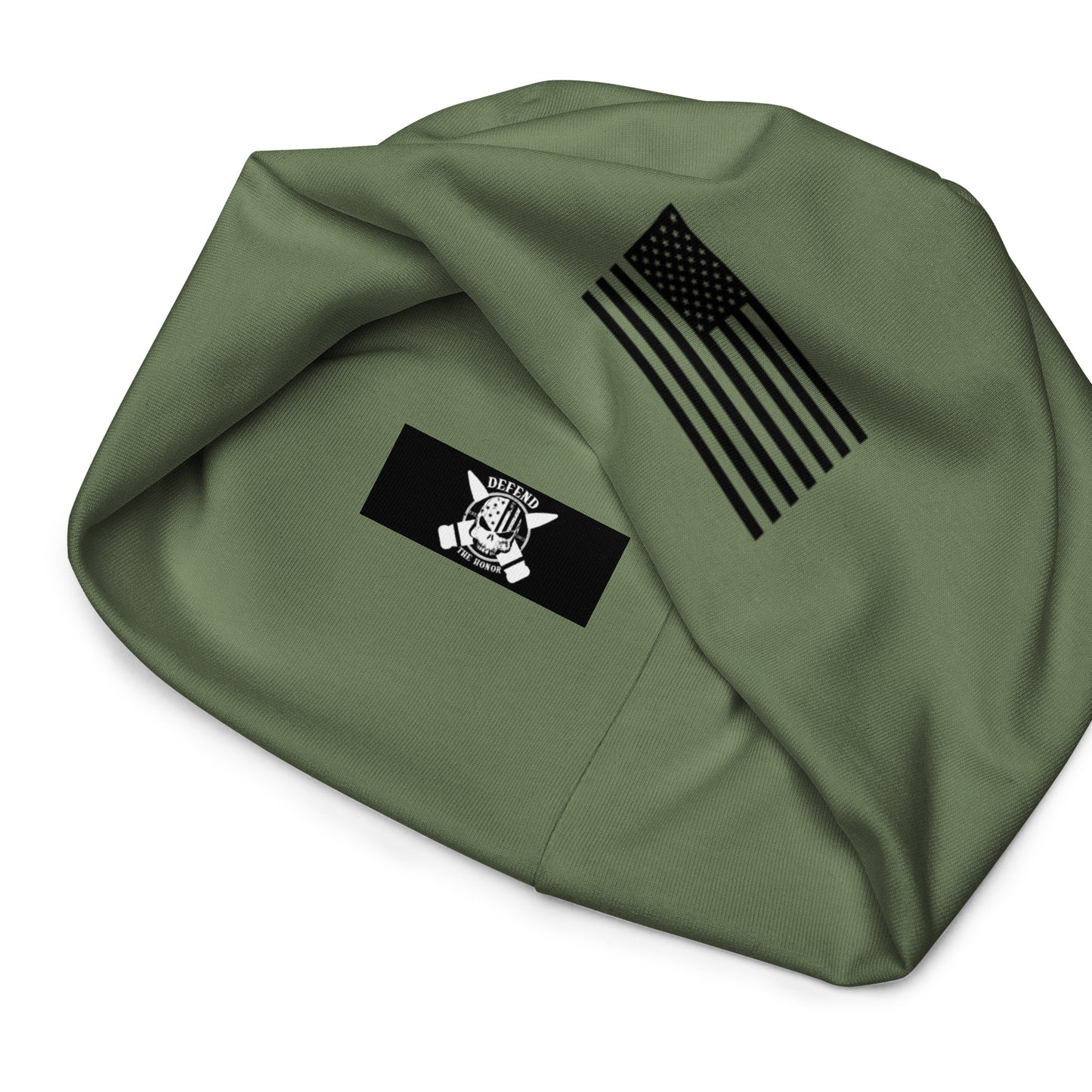 DTH American Flag Camo Green Beanie